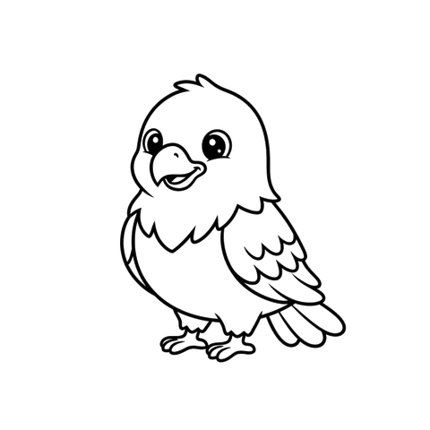 Eagle line art representing the varied bird coloring collection