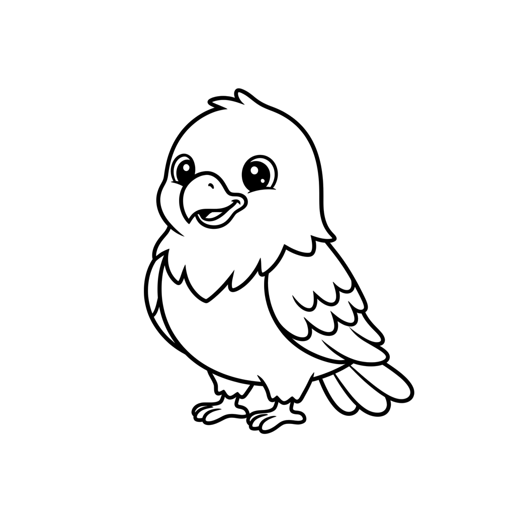 Eagle free birds coloring page line art