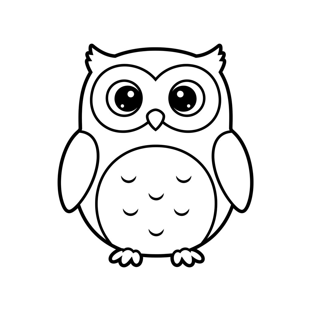 Owl free birds coloring page line art