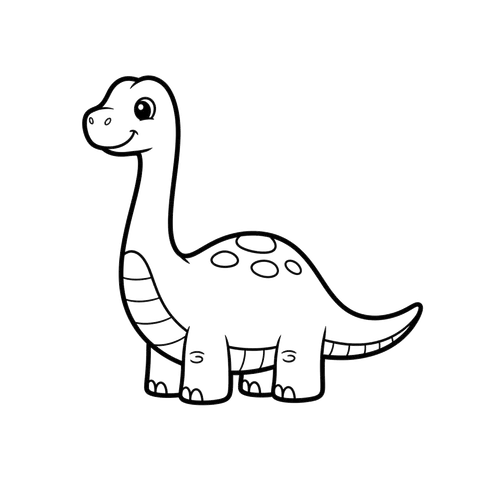 Brontosaurus free dinosaurs coloring page line art