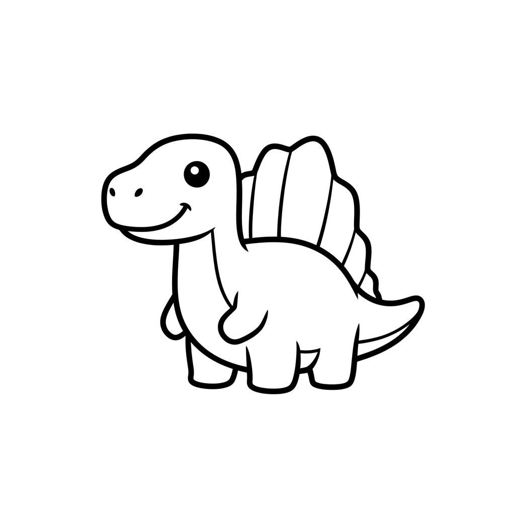 Spinosaurus free dinosaurs coloring page line art