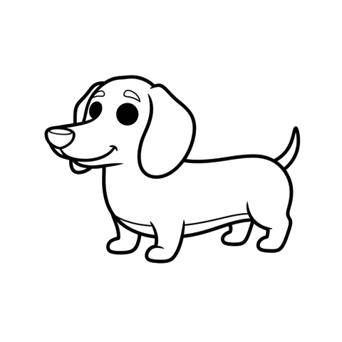 Dachshund free dogs coloring page line art