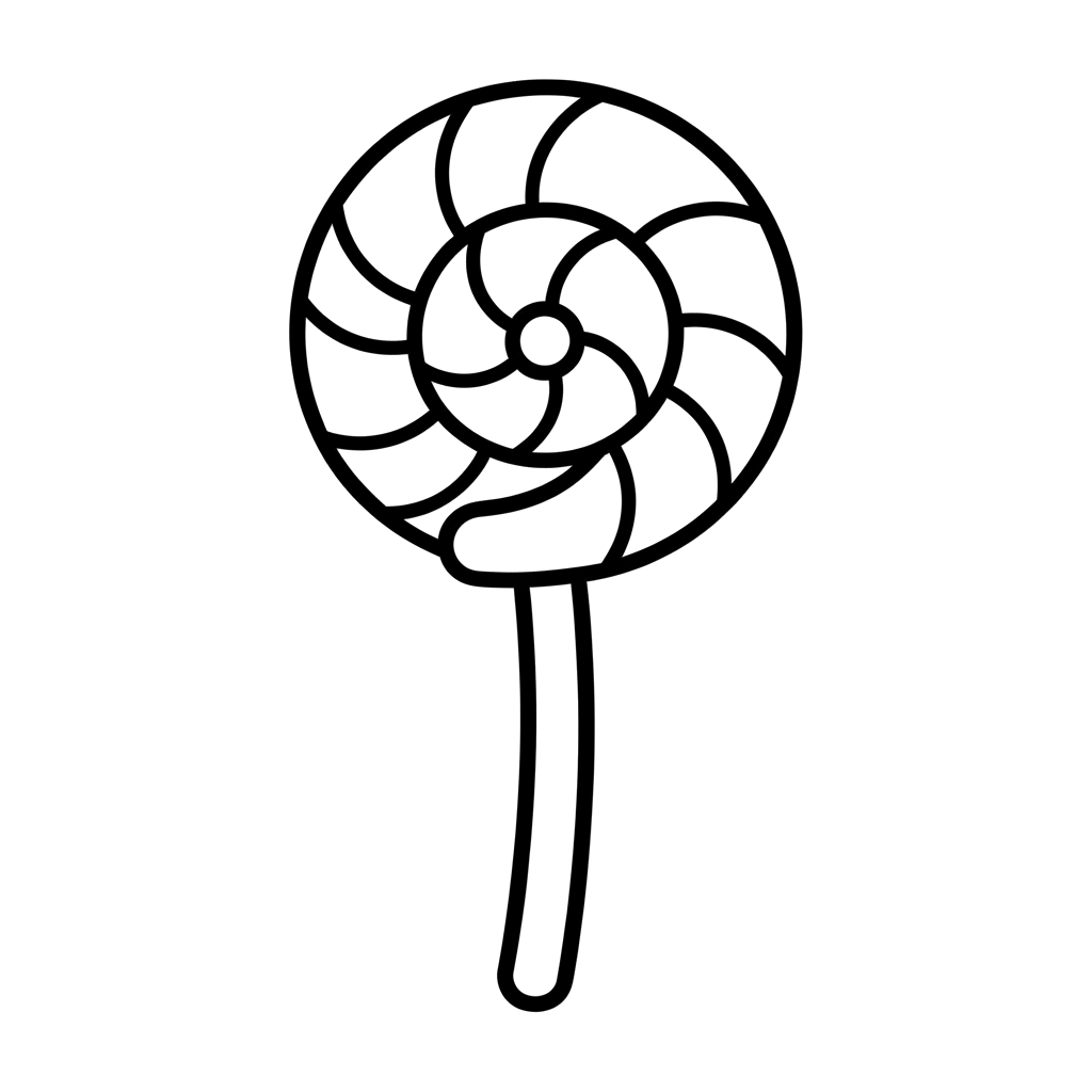 Candy free food & treats coloring page line art