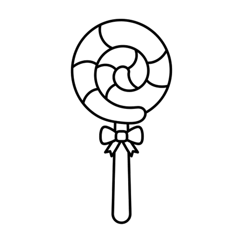 Lollipop free food & treats coloring page line art