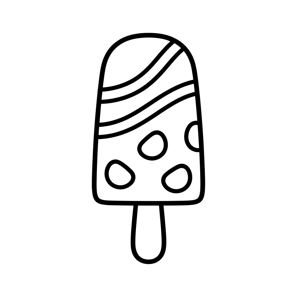 Popsicle free food & treats coloring page line art
