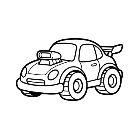 Race Car free vehicles coloring page line art